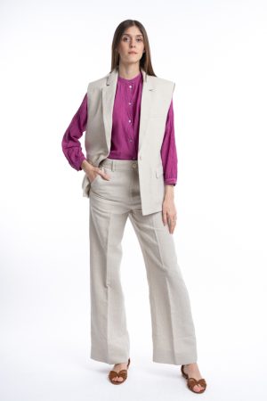 Gilet cotone/lino