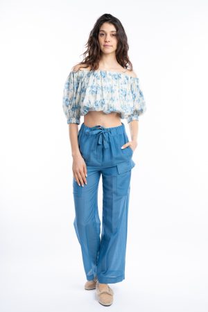 Top   mussola cotone-seta
