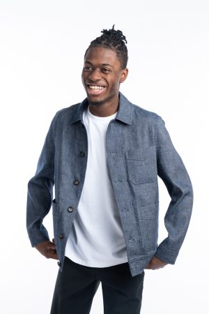 Overshirt denim cot/lino