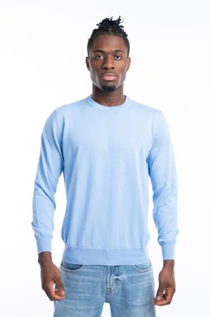Maglia girocollo cotone crepe