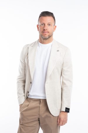 Giacca monopetto jersey galles