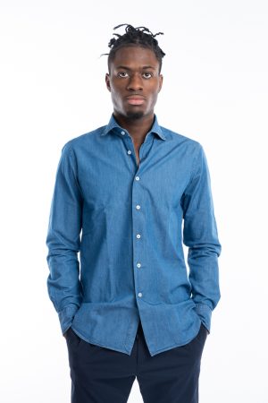 Camicia chambray scuro