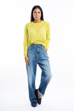 Maglia girocollo cotone/poli r
