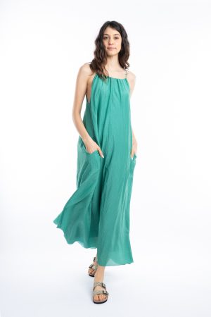 Abito Voile cotone/seta goffra