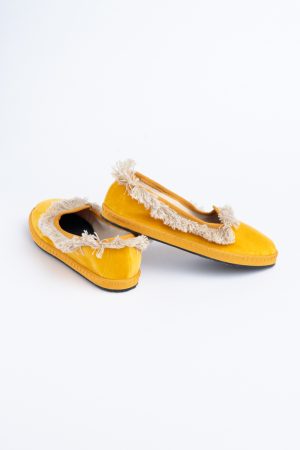 Scarpe Friulane velluto/frange