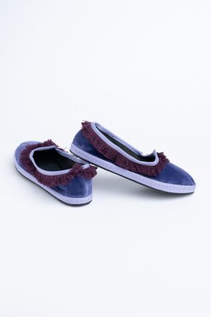 Scarpe Friulane velluto/frange