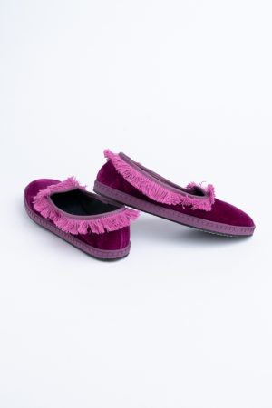 Scarpe Friulane velluto/frange